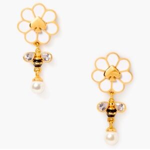 Kate Spade Gold and Black Bee Earrings